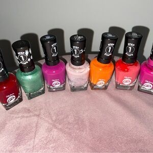 Sally Hansen Miracle Gel Nail Polish green purple pink orange glitter